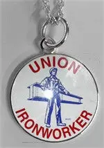 Ironworker Man On Beam Necklace 1