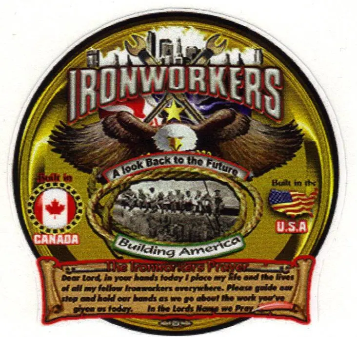 Ironworkers Prayer Premium Hard Hat Sticker #Bw7 1