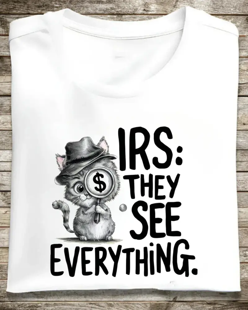 Irs They See Everything Cotton T-Shirt 1