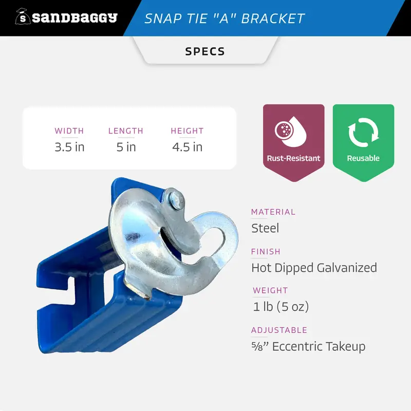 Jahn A Bracket - Snap Tie Clamp - Hot Dipped Galvanized 4