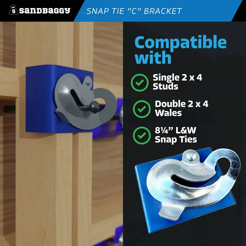 Jahn C Bracket - Snap Tie Clamp - Hot Dipped Galvanized 7