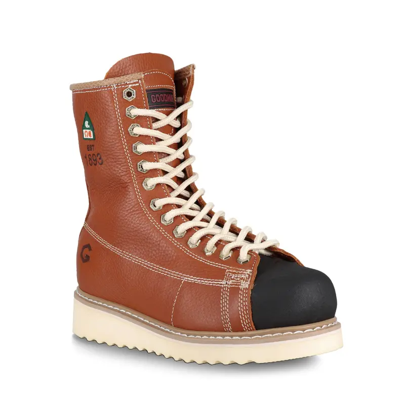 Jb Goodhue Ironworker Men's 8" Steel Toe Work Boot Tan - 00801 1