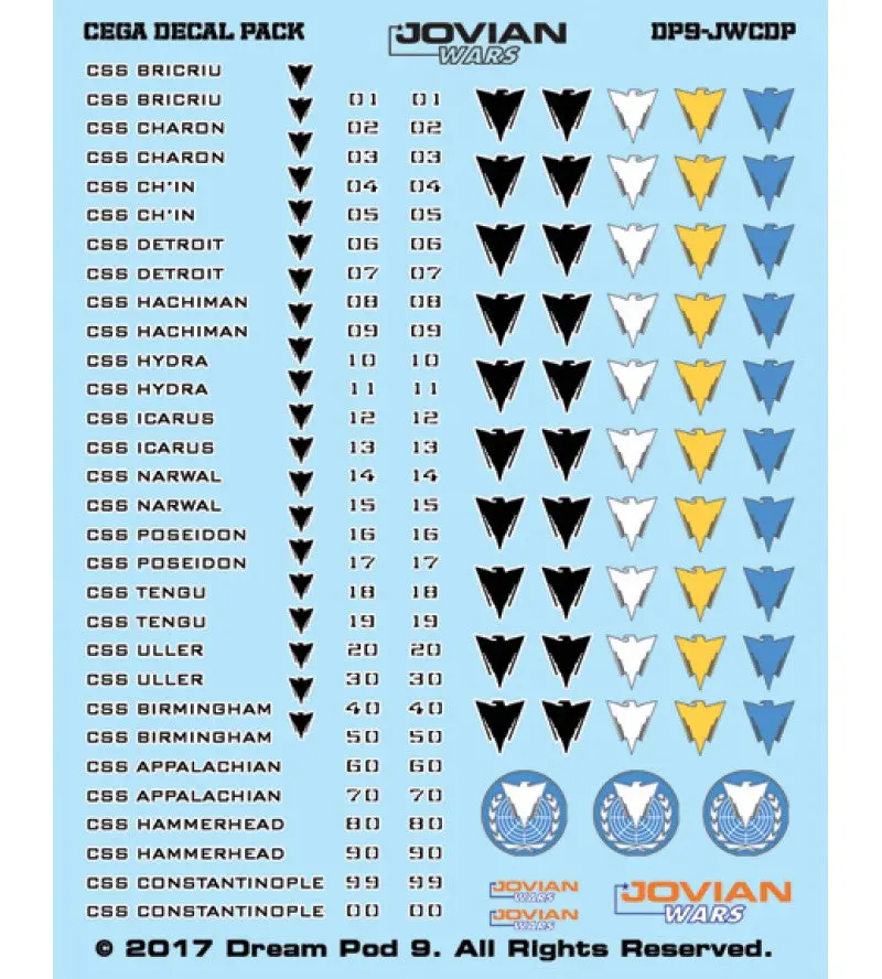Jovian Wars: Cega Decal Sheet 1