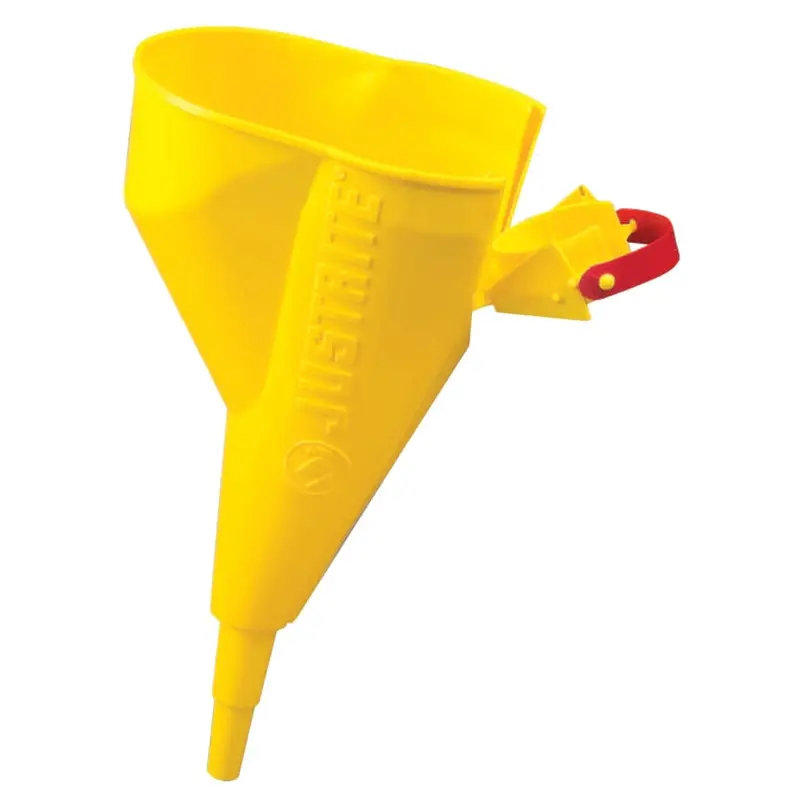 Justrite Funnel Attachment For Type I Steel Safety Can, Funnel, Yellow, Polyethylene, Slip-On 1