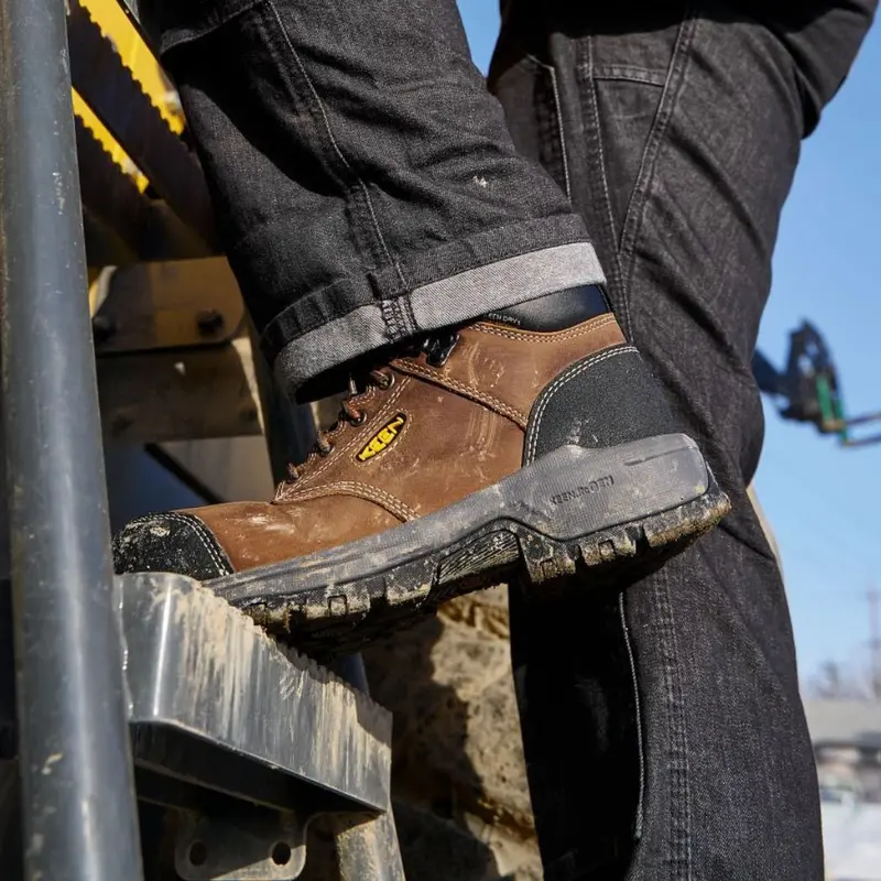 Keen Evanston Men's 6" Waterproof Composite Toe Work Boot - 1029855 Brown 1