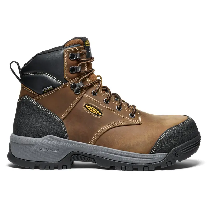 Keen Evanston Men's 6" Waterproof Composite Toe Work Boot - 1029855 Brown 3