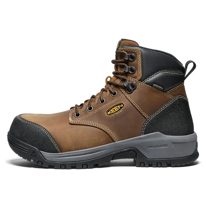 Keen Evanston Men's 6" Waterproof Composite Toe Work Boot - 1029855 Brown 4