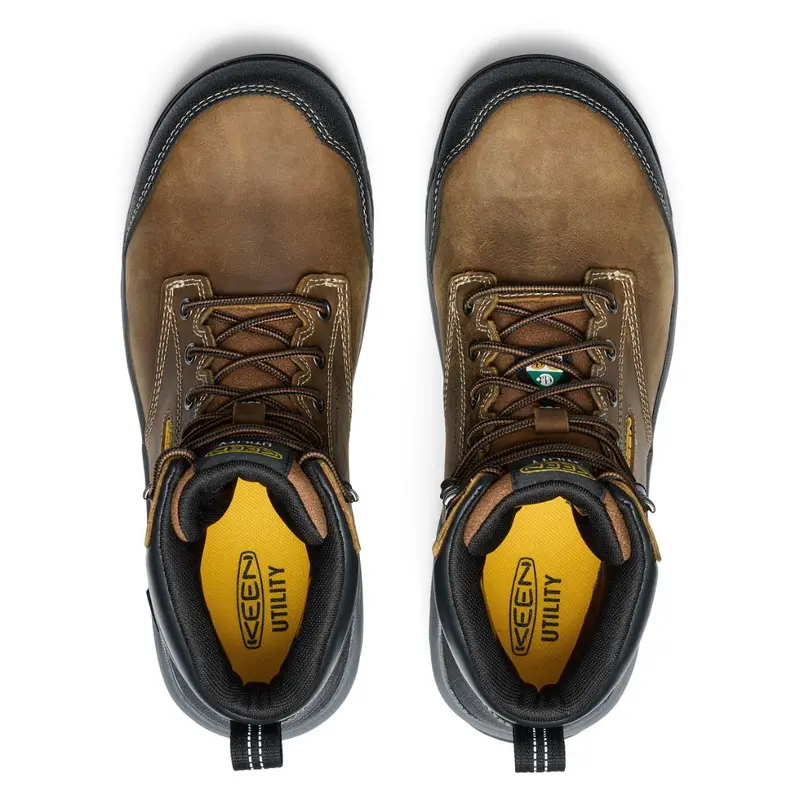 Keen Evanston Men's 6" Waterproof Composite Toe Work Boot - 1029855 Brown 7