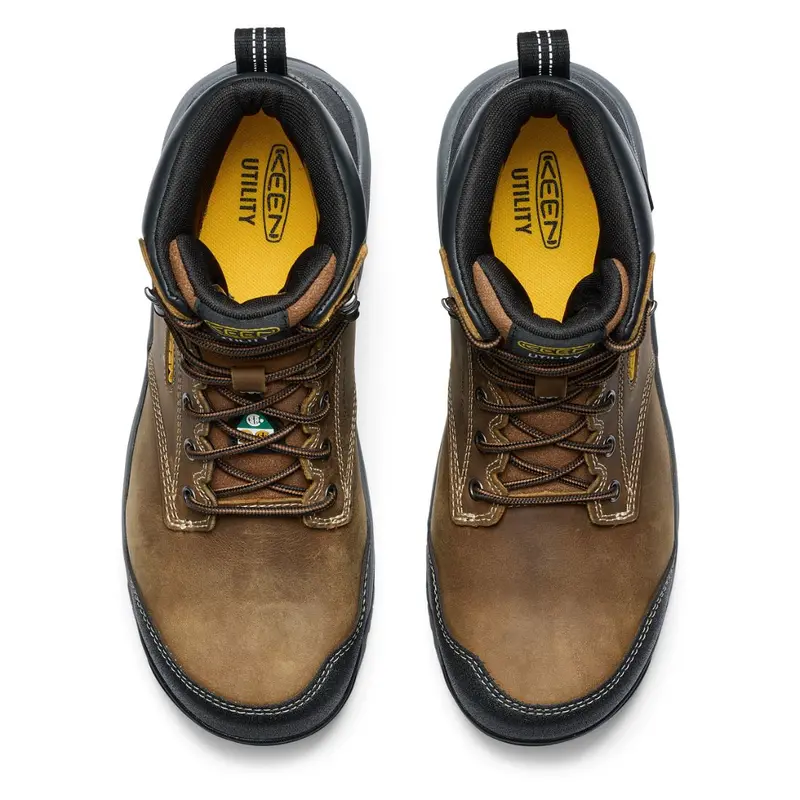 Keen Evanston Men's 6" Waterproof Composite Toe Work Boot - 1029855 Brown 8