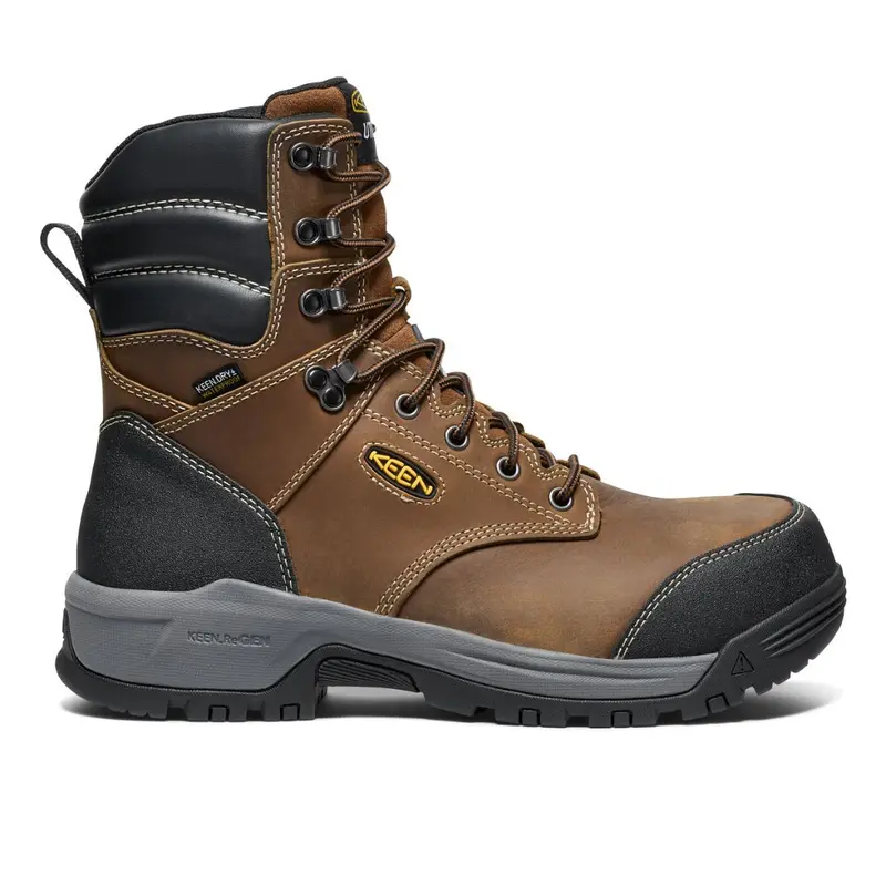Keen Evanston Men's 8" Waterproof Composite Toe Work Boot 1029670 - Brown 2