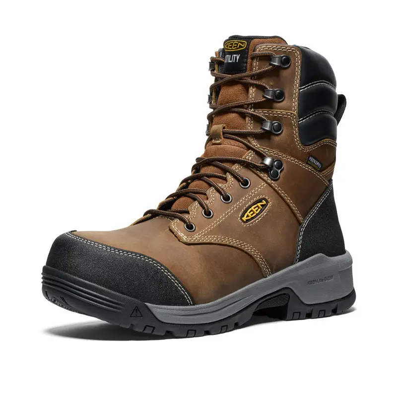 Keen Evanston Men's 8" Waterproof Composite Toe Work Boot 1029670 - Brown 3