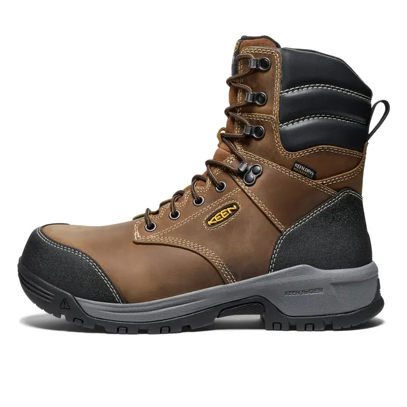 Keen Evanston Men's 8" Waterproof Composite Toe Work Boot 1029670 - Brown 4