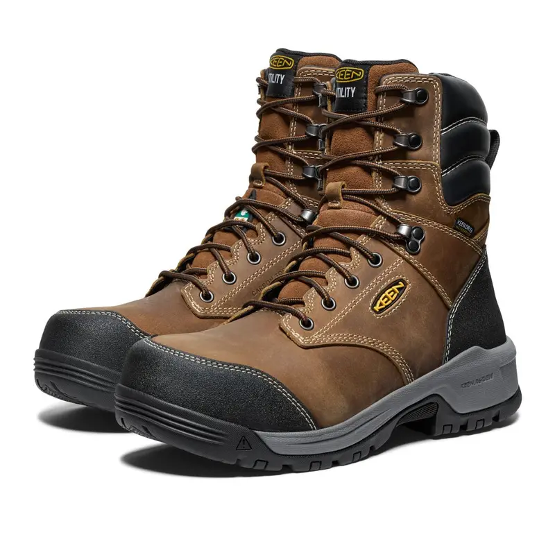 Keen Evanston Men's 8" Waterproof Composite Toe Work Boot 1029670 - Brown 5