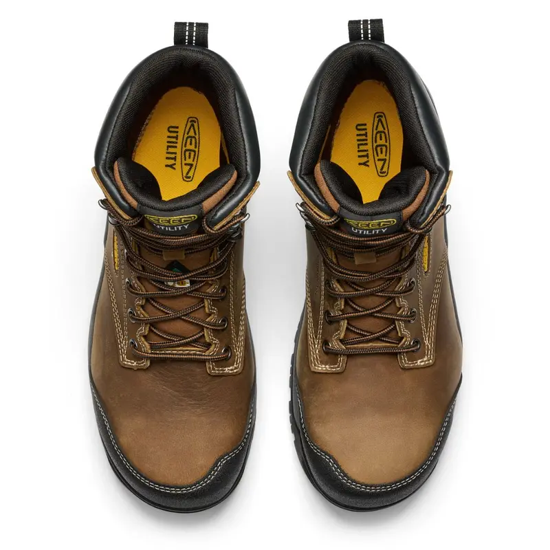 Keen Evanston Men's 8" Waterproof Composite Toe Work Boot 1029670 - Brown 7