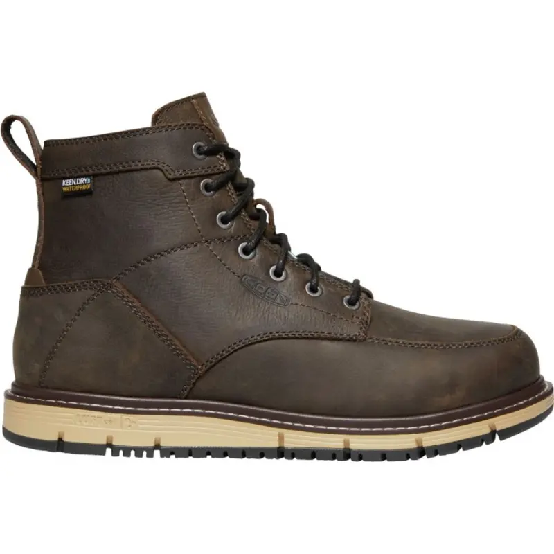 Keen San Jose Men’S 6” Aluminum Toe Waterproof Work Boot - Brown 1023250 1