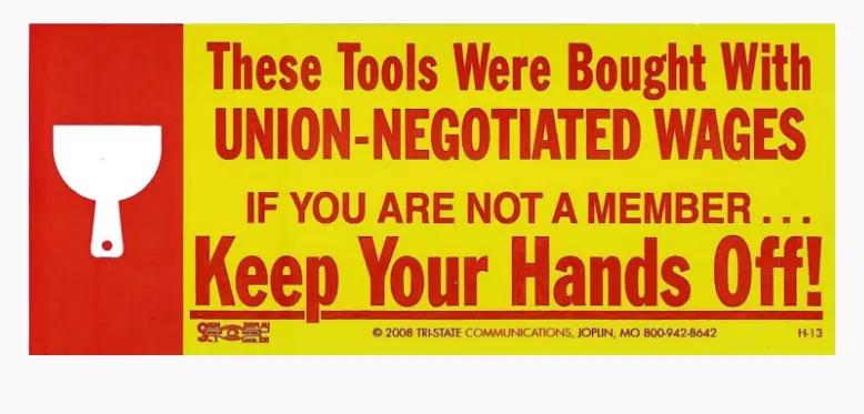 Keep Your Hands Off! W/Joint Knife Toolbox Decal #H-13 1