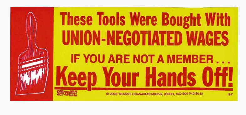 Keep Your Hands Off! W/Paintbrush Toolbox Decal #H-12 1