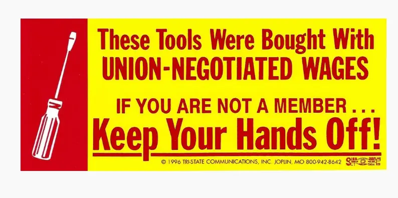 Keep Your Hands Off! W/Screwdriver Toolbox Decal #H-2 1