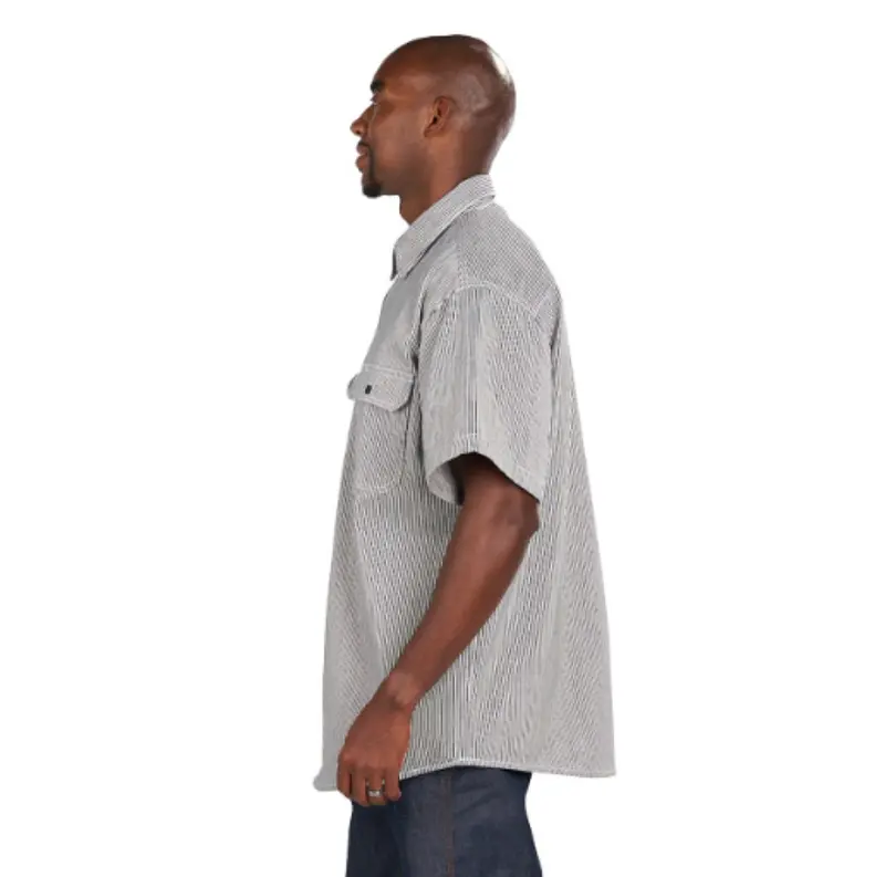 Key Men's Hickory Half-Zip Short Sleeve Work Shirt 2