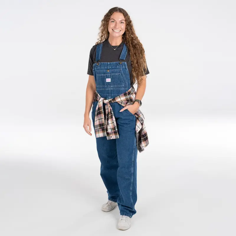 Key Women's Ring Spun Denim Bib Overall #280.45 1