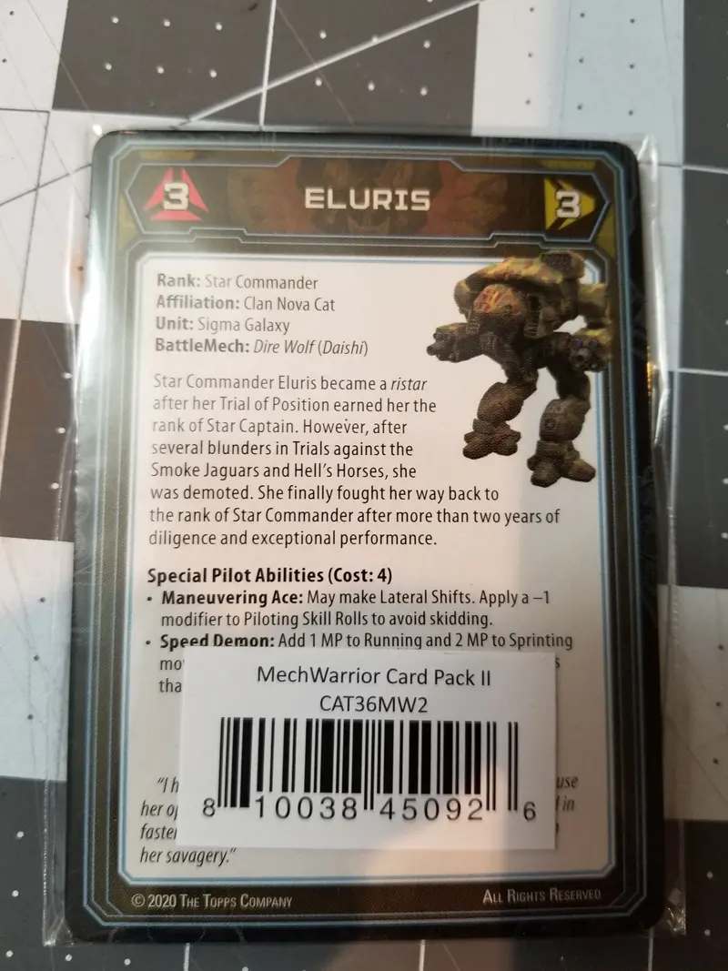 Kickstarter Mechwarrior Card Pack Ii 1