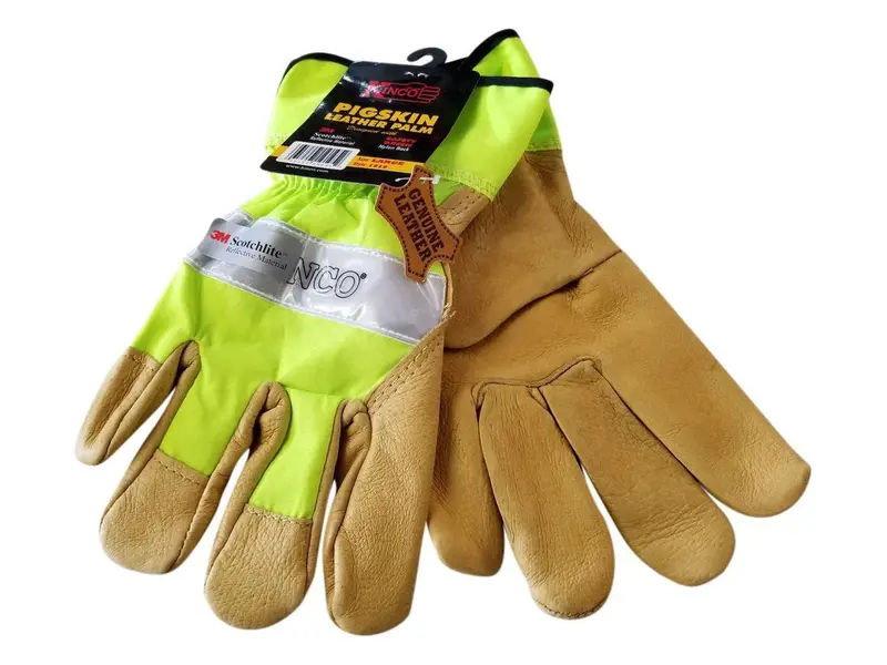 Kinco Pigskin Leather Palm Hi-Viz Work Glove #1919 1