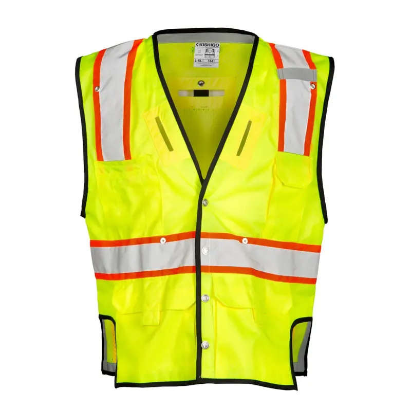 Kishigo Fall Protection Vest Hi-Vis Lime T341 1
