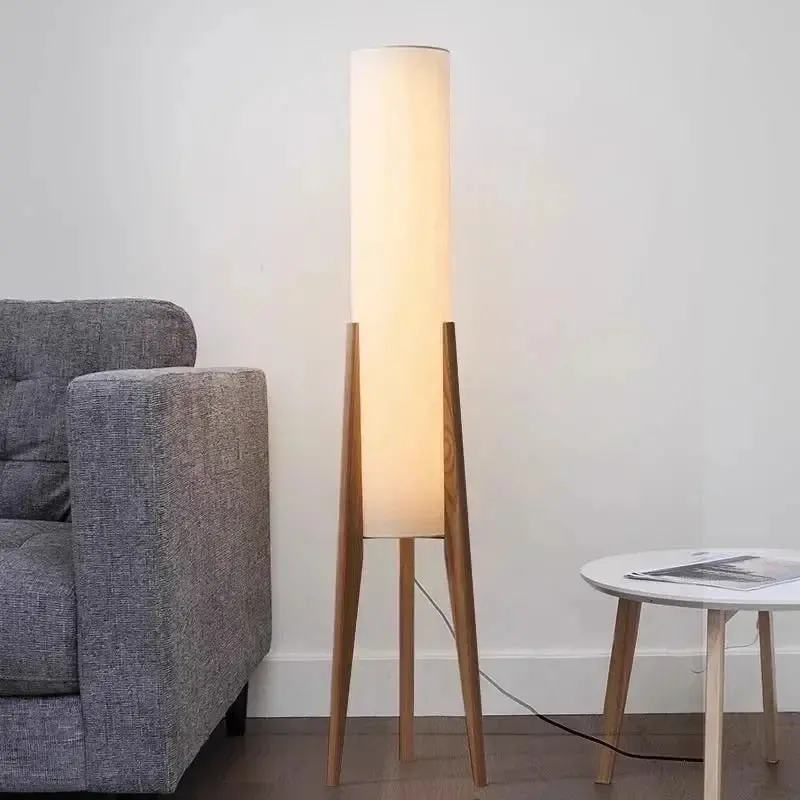 Klarako Japanese Solid Walnut Wood Floor Lamp 1