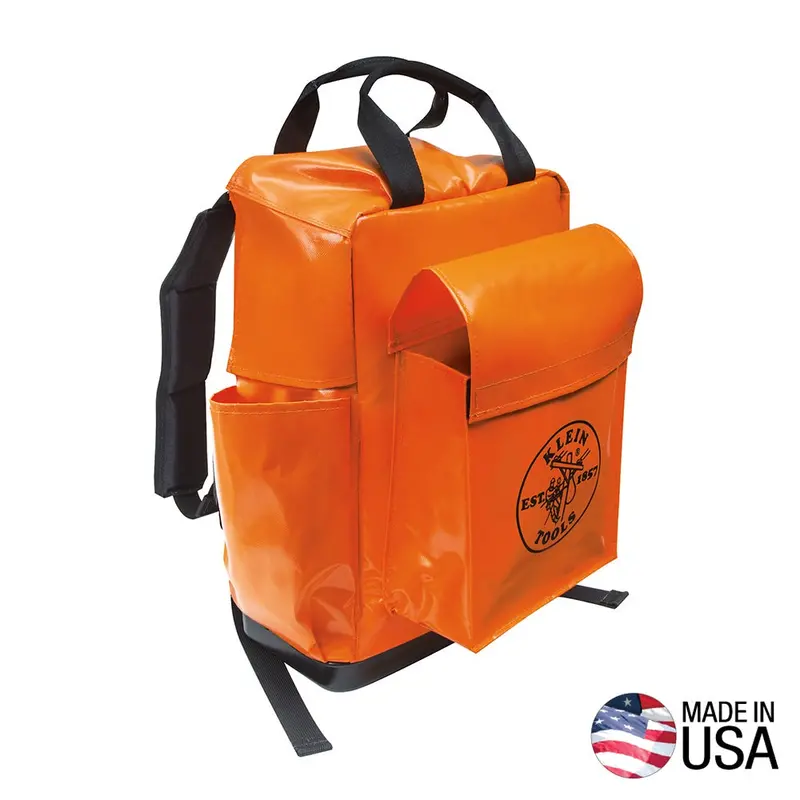 Klein 18 Lineman Backpack Orange Vinyl #5185Ora 1