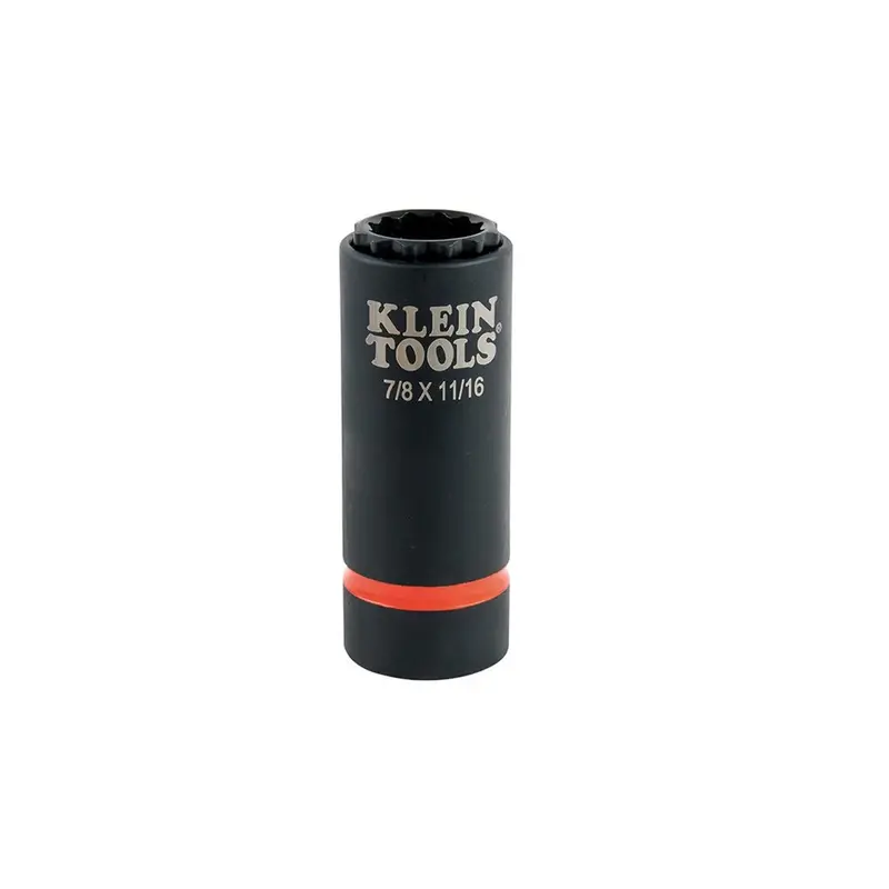 Klein 2-In-1 Impact Socket, 12-Point, 7/8 And 11/16-Inch 66014 1