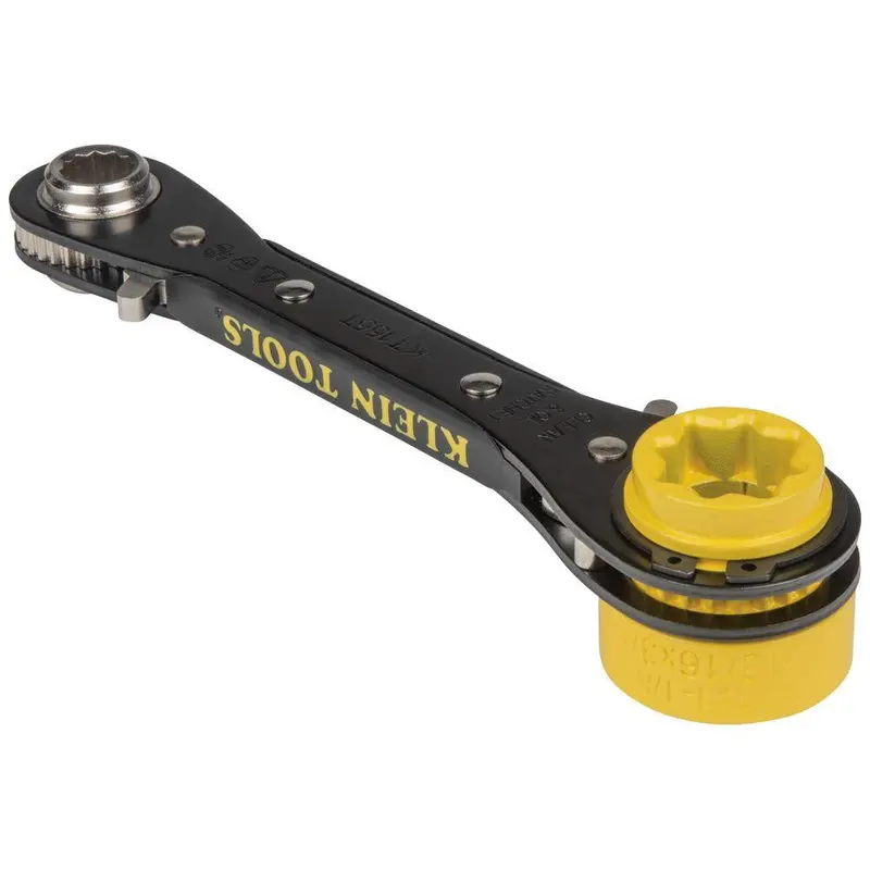 Klein 6-In-1 Linemans Ratcheting Wrench Kt155t 1