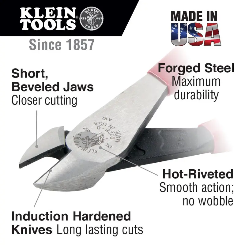 Klein 8 High Leverage Diagonal-Cutters #D228-8 2