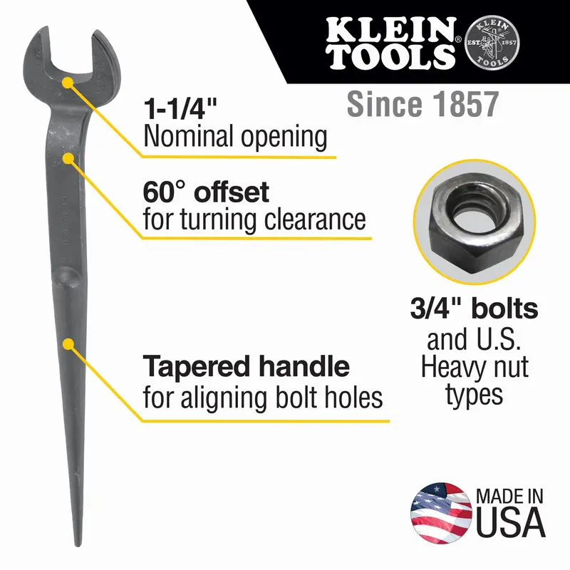 Klein Erection Wrench For 3/4 Hard Bolts #3212 2