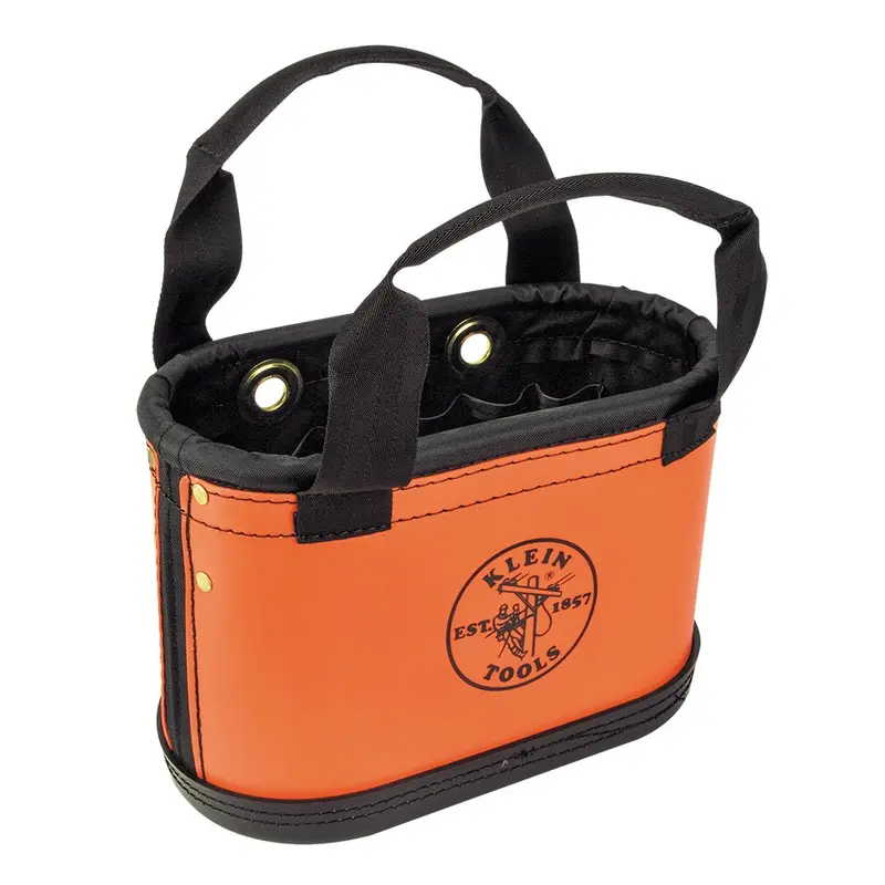 Klein Hard-Body Bucket, 15-Pocket Oval Bucket, Orange/Black 1