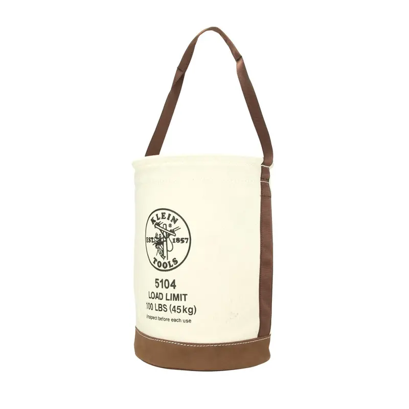 Klein Leather Bottom Canvas Bucket #5104 1