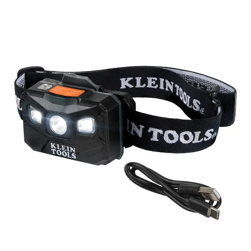 Klein Rechargeable Headlamp With Fabric Strap, 400 Lumens, All-Day Runtime #56048 1