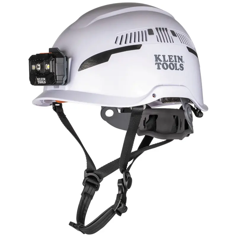 Klein  Safety Helmet, Type-2, Vented Class C, With Rechargeable Headlamp 1