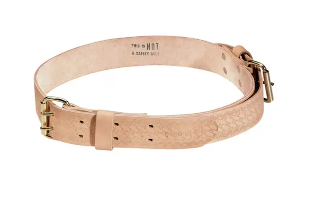 Klein Tool Belt, Ironworkers Heavy-Duty Tie-Wire Belt, Leather #5420L 2