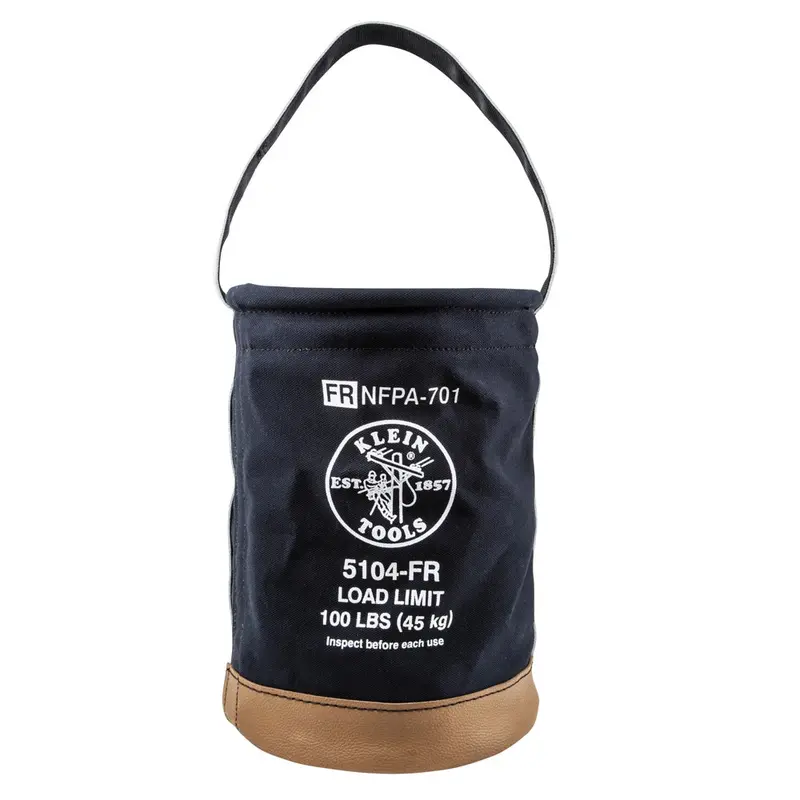 Klein Tools Canvas Bucket, Flame-Resistant, 12-Inch 5104Fr 1