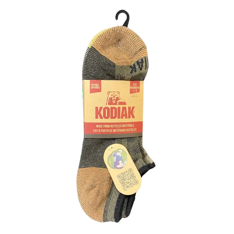Kodiak 3-Pack Men's Low Cut Work Socks 5492Q 1