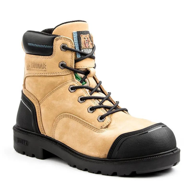 Kodiak Blue Plus Men's 6" Aluminum Toe Safety Work Boots - Taupe 314066 1