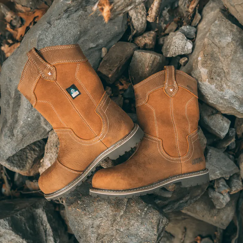 Kodiak Bralorne Women's Pull-On Wellington Composite Toe Leather Work Boot Kd0a8354fwe - Wheat 1