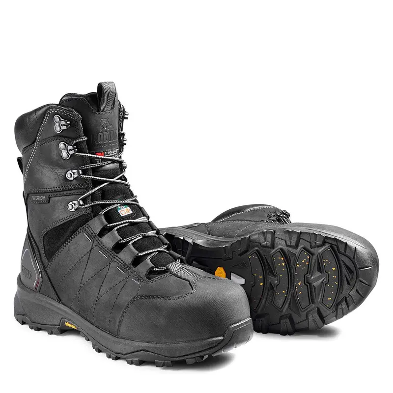 Kodiak Ice Conqueror Men's 8" Composite Toe Work Boot With Vibram® Arctic Grip® Black - Kd0a4tgdblk 4