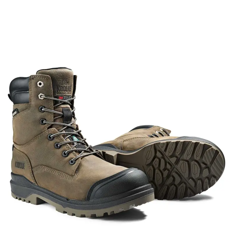 Kodiak Karluk Men's 8" Waterproof Composite Toe Work Boot - 8379Fs Brown 8