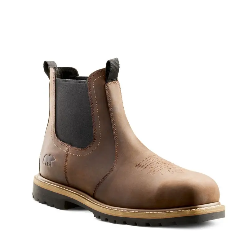 Kodiak Lundbreck Chelsea Men's 6" Composite Toe Pull On Work Boot 1018Db - Brown 1