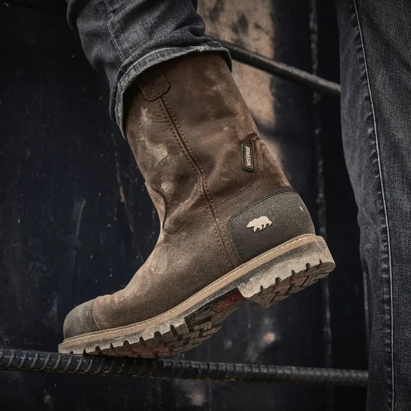 Kodiak Lundbreck Shield Men's Waterproof Pull-On Composite Toe Work Boot 1303Db - Dark Brown 1