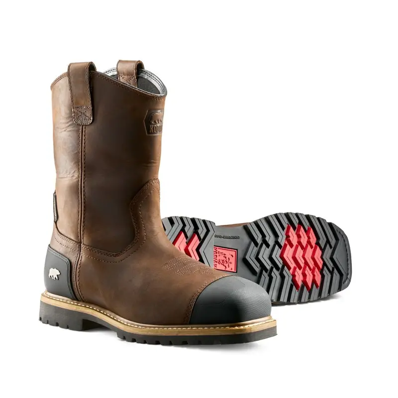Kodiak Lundbreck Shield Men's Waterproof Pull-On Composite Toe Work Boot 1303Db - Dark Brown 8