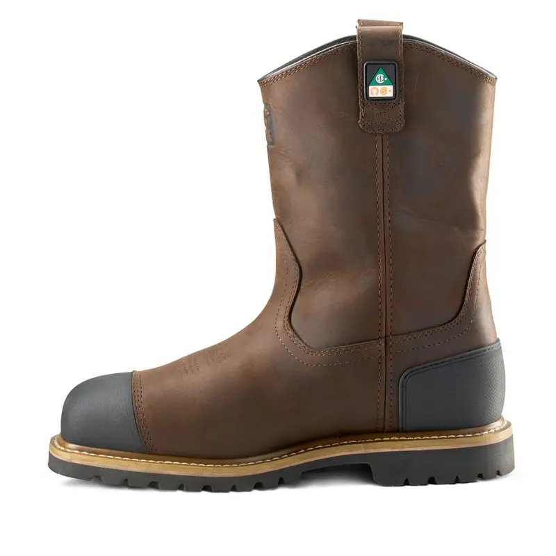 Kodiak Lundbreck Shield Men's Waterproof Pull-On Composite Toe Work Boot 1303Db - Dark Brown 9