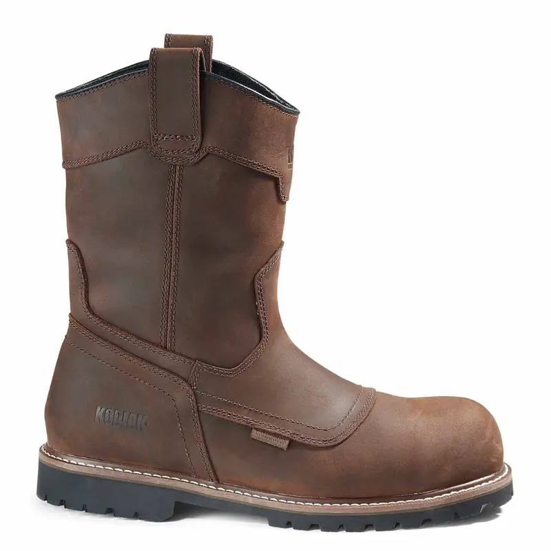 Kodiak Mckinney Wellington Men's Waterproof Pull-On Composite Toe Work Boot Kd0a4terdbx - Brown 3