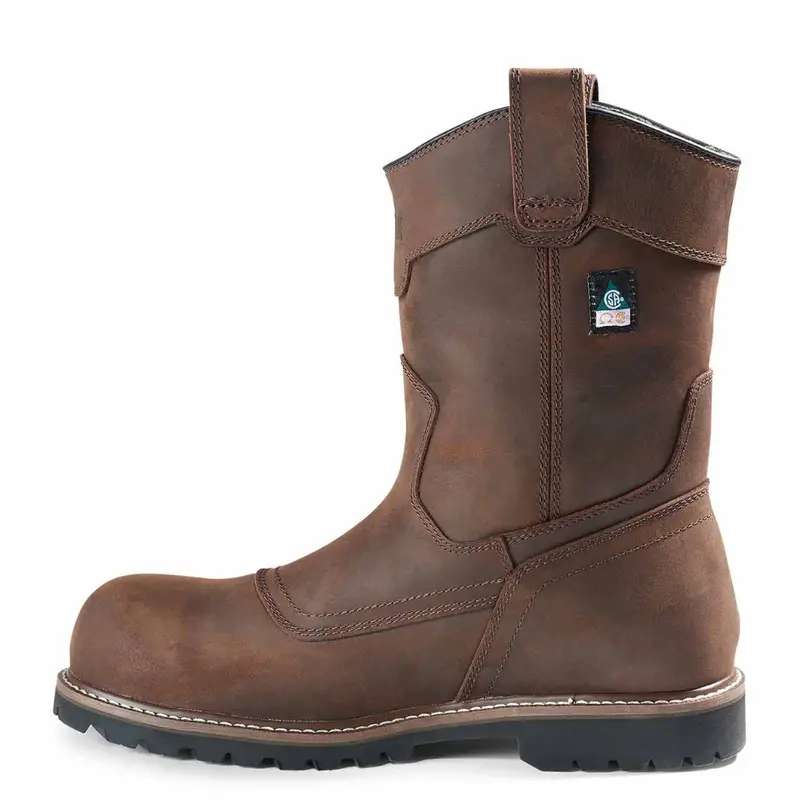 Kodiak Mckinney Wellington Men's Waterproof Pull-On Composite Toe Work Boot Kd0a4terdbx - Brown 4